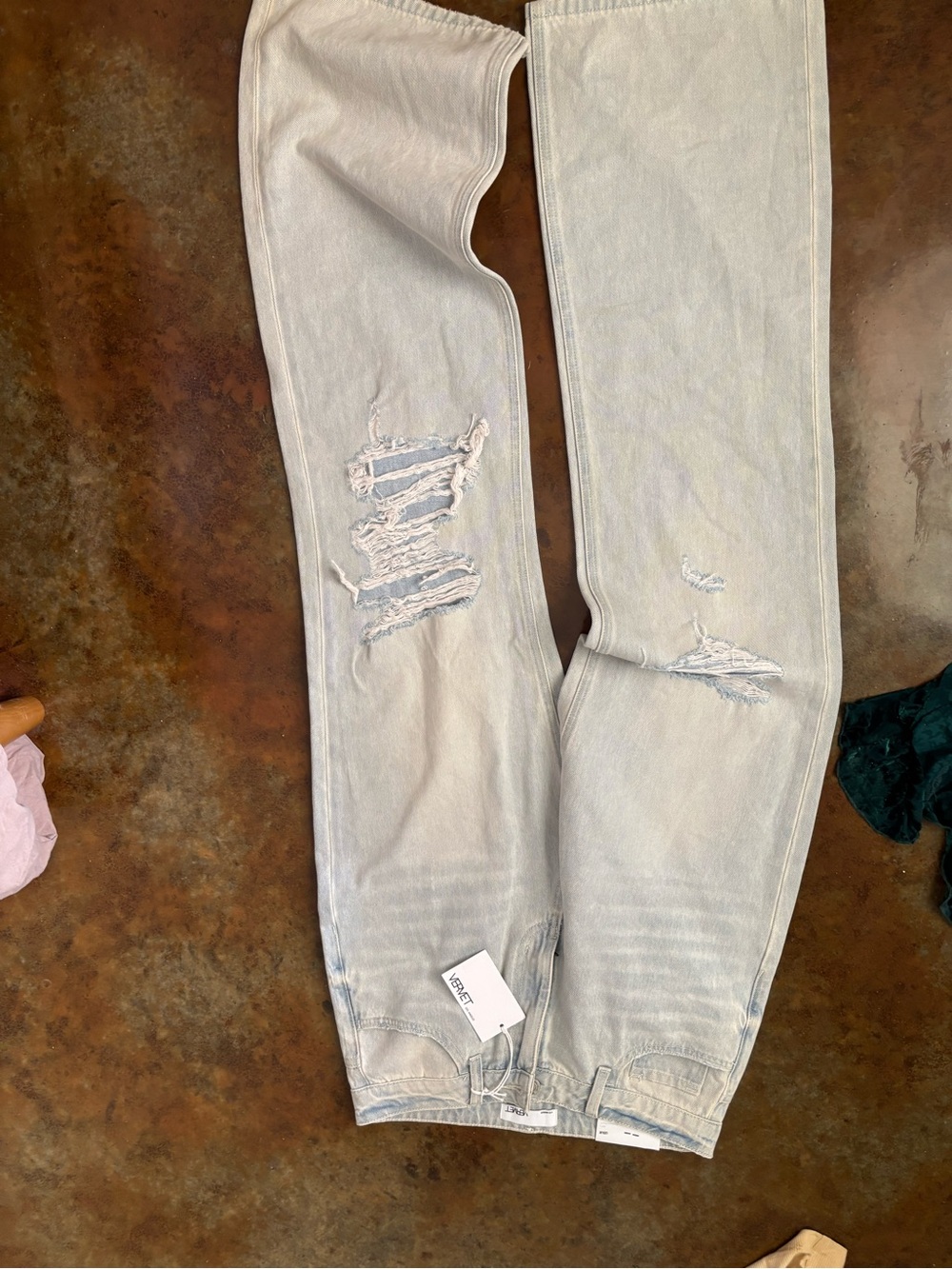 Light Wash Women's Distressed Jeans - Classic Slim Fit